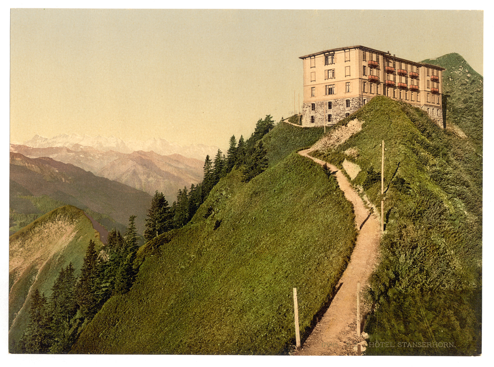 Hotel Stanserhorn Unterwald Switzerland, [between ca. 1890 and ca. 1900]. — historic print