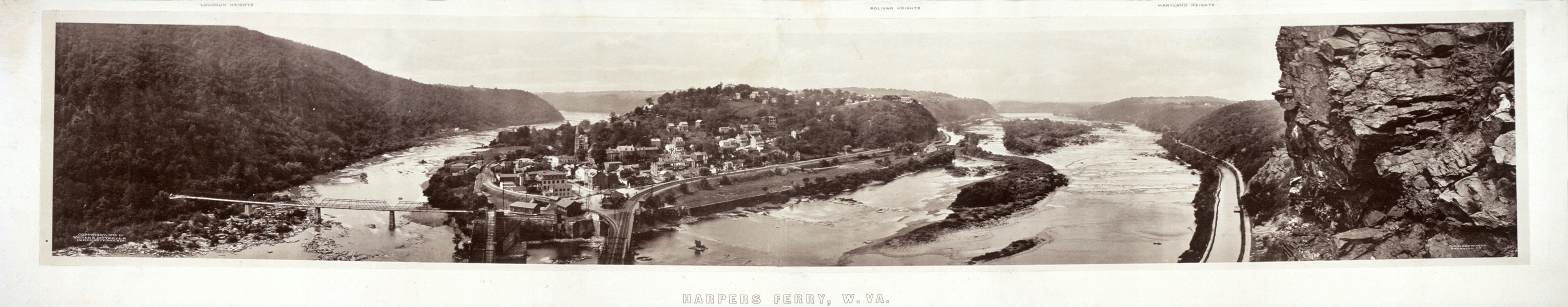 Harpers Ferry, W. Va. panoramic photograph — historic photograph