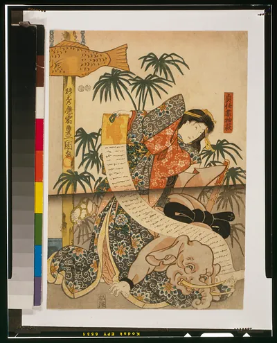 Hachimantarō Yoshiie Abe Sadatō : Sadatō Tsuma Sodehagi.