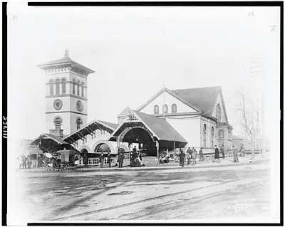 [The Baltimore and Ohio Railroad Station at New Jersey Avenue and C St., N.W., Washington, D.C., shortly before it was demolished in 1907]