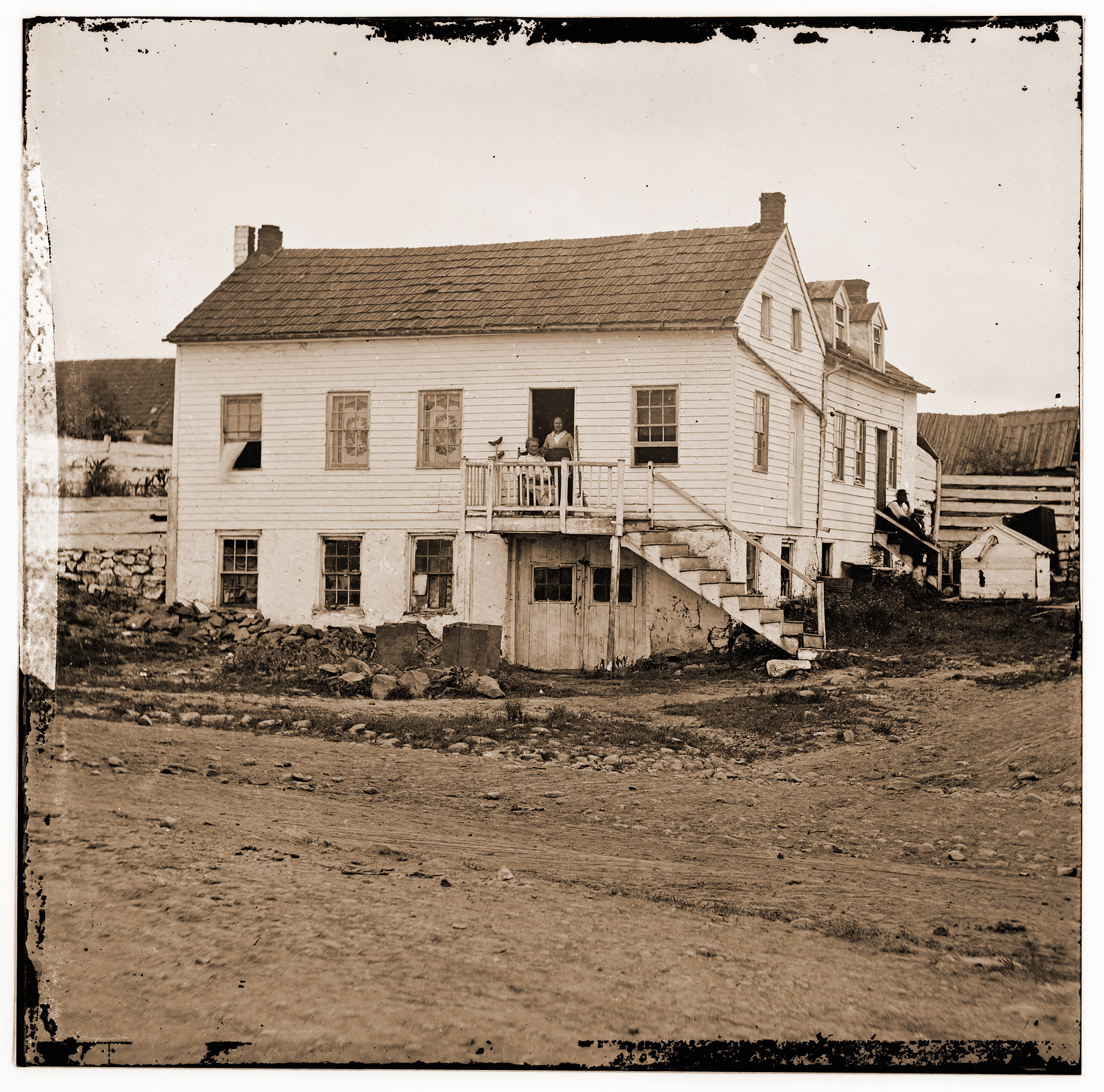 Gettysburg Pennsylvania. John L. Burns cottage. (Burns seated in doorway), 1863 — historic photograph