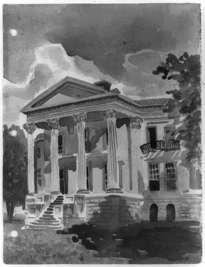 [Belle Grove (White Castle, La.). Front elevation]