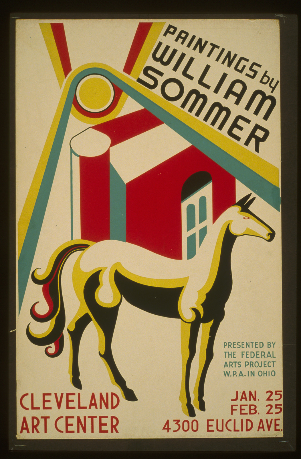 Paintings by William Sommer, 1938 — vintage poster