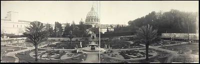Panoramic view of Vatican Gardens, Rome, Italy, 1909