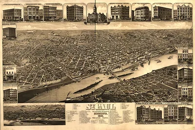 MN St. Paul 1883 MAP