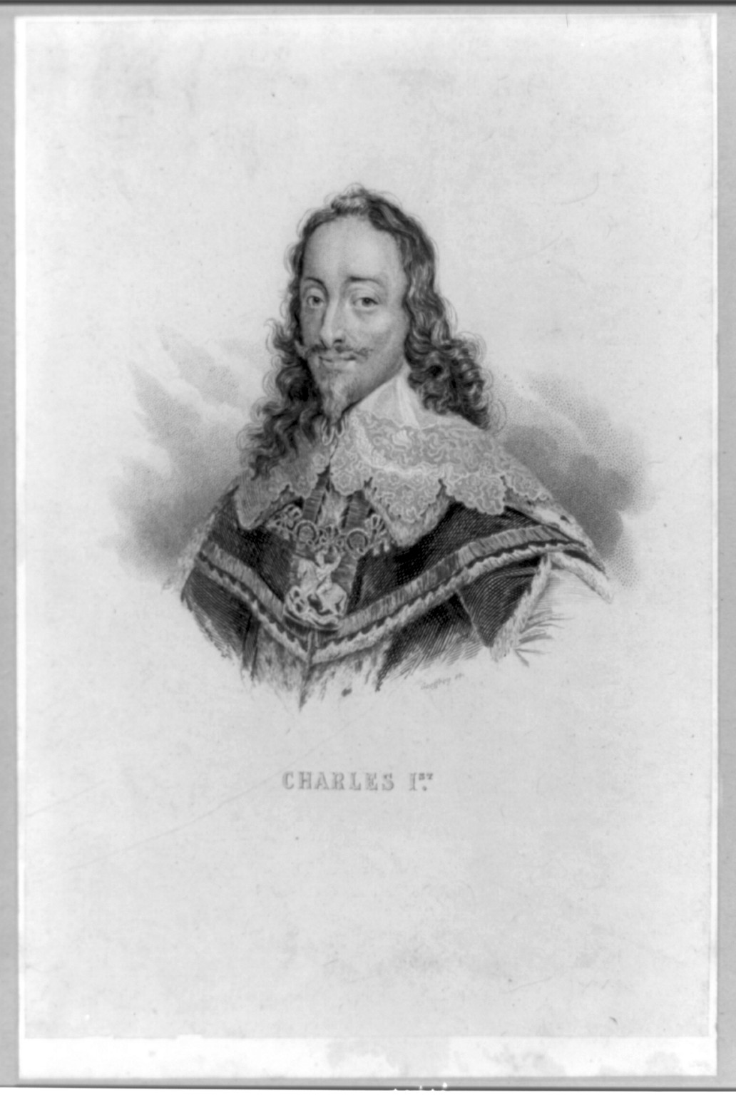 [Charles I, King of Great Britain, head-and-shoulders portrait, facing left], [between 1800 and 1900] — antique engraving