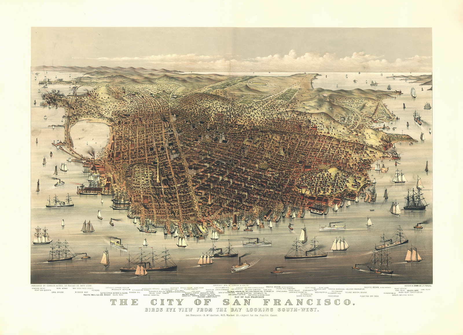 San Francisco, California, 1878, 1878 — antique map