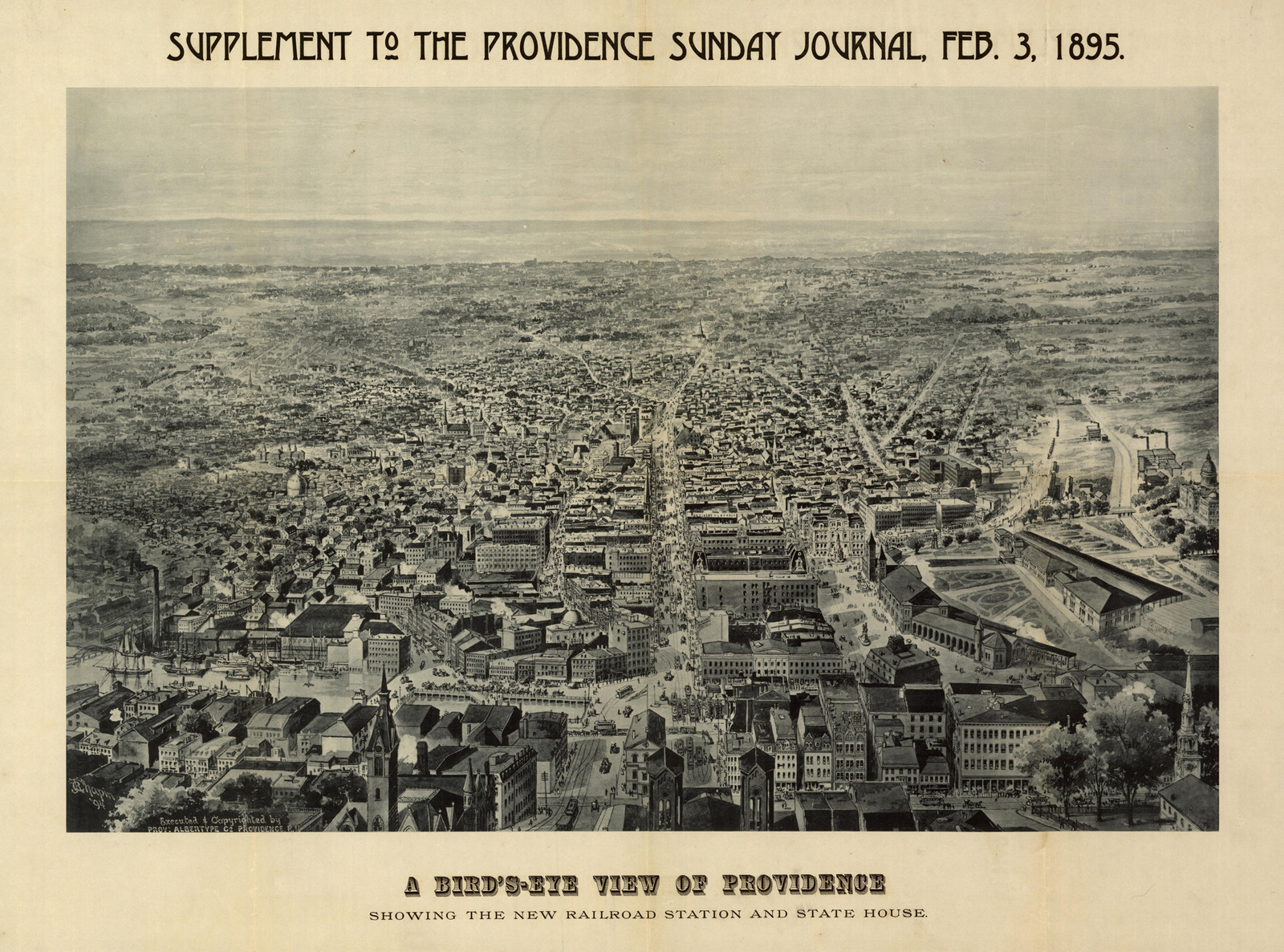 Providence, Rhode Island, 1895, 1895 — antique map