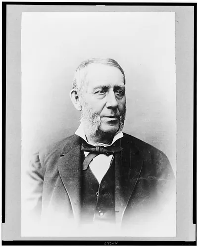 [Samuel Jordan Kirkwood, head-and-shoulders portrait, facing right]