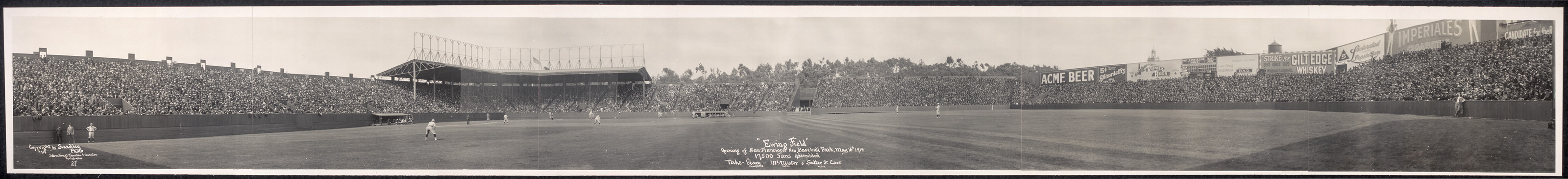CA Ewing Field San Francisco, 1914 — historic image