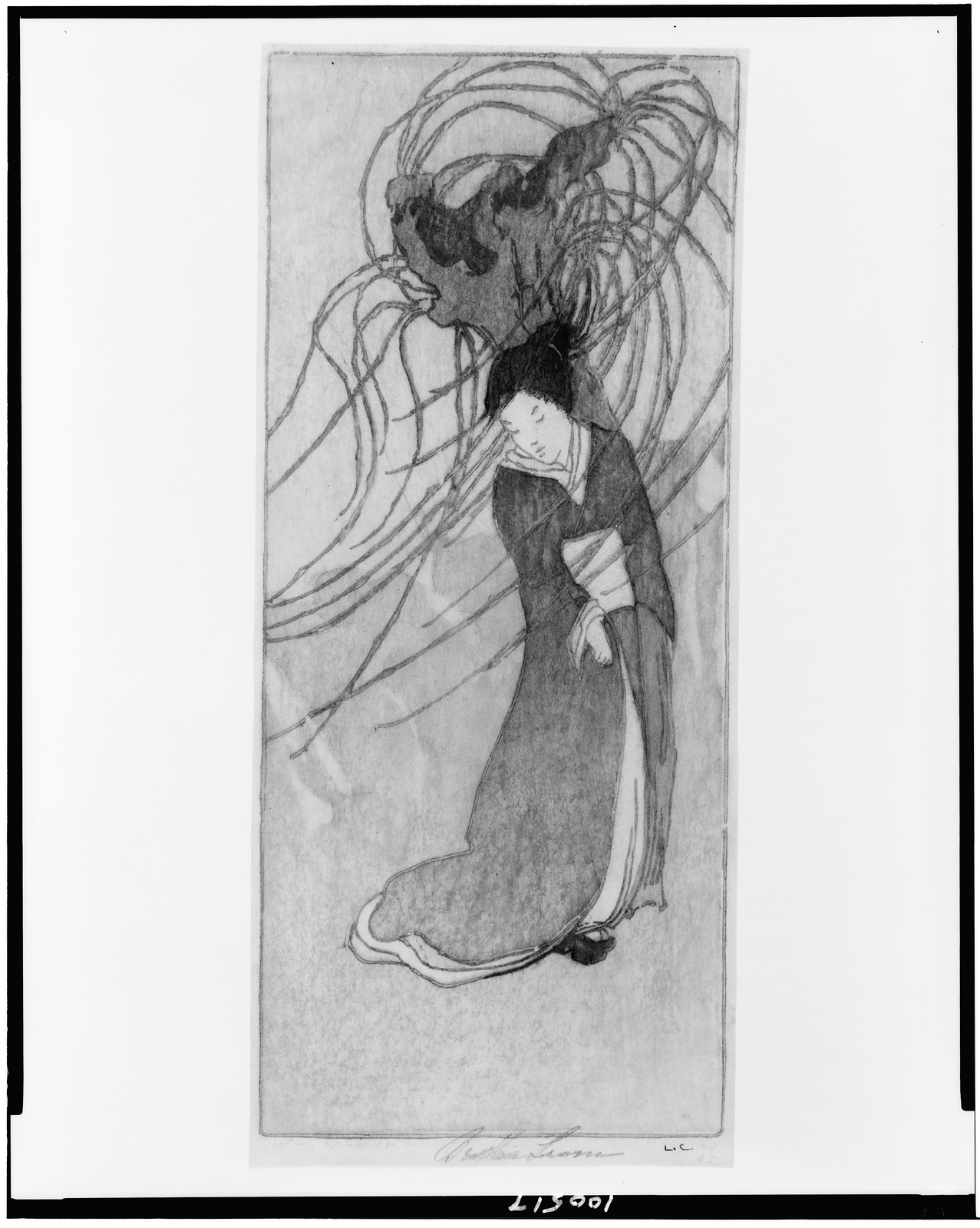 [Aoyagi (yellow willow)] / Bertha Lum., [between 1900 and 1930] — historic print