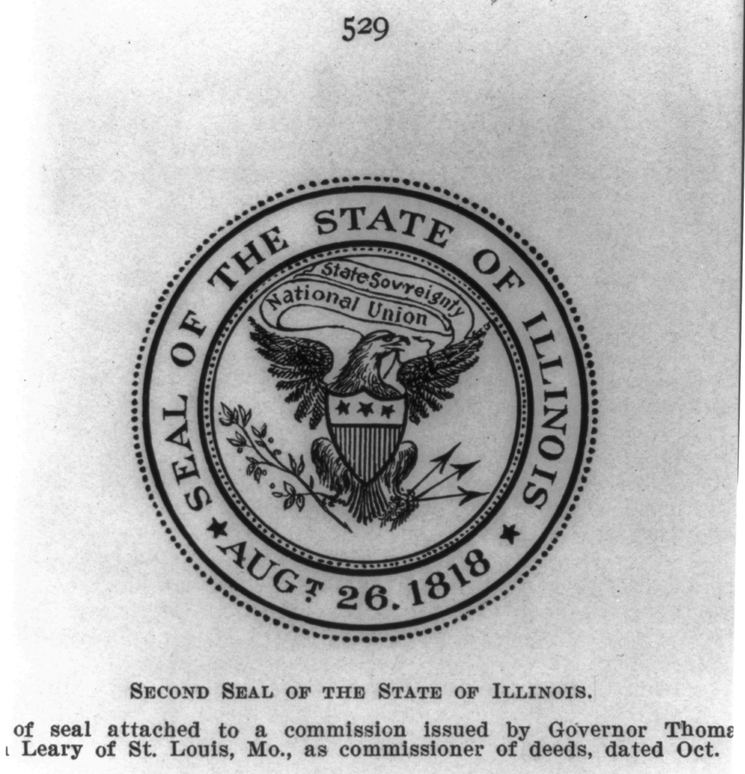 [Second seal of the State of Illinois], 1907 — historic print