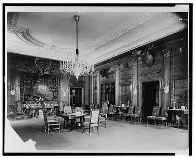 [White House state dining room, north and east sides, Washington, D.C.]