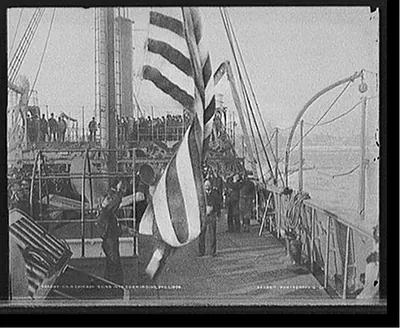 U.S.S. Chicago going into commission, Dec. 1, 1898