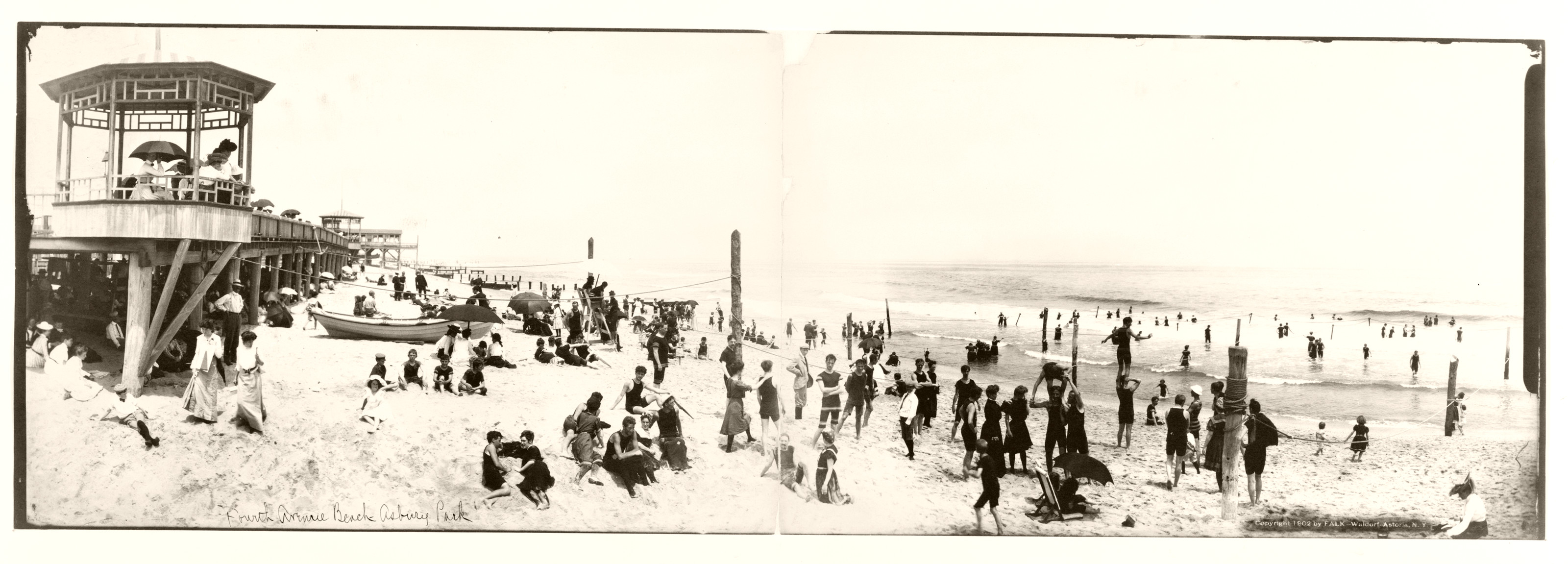 Fourth Avenue Beach, Asbury Park, c1902. — historic photograph