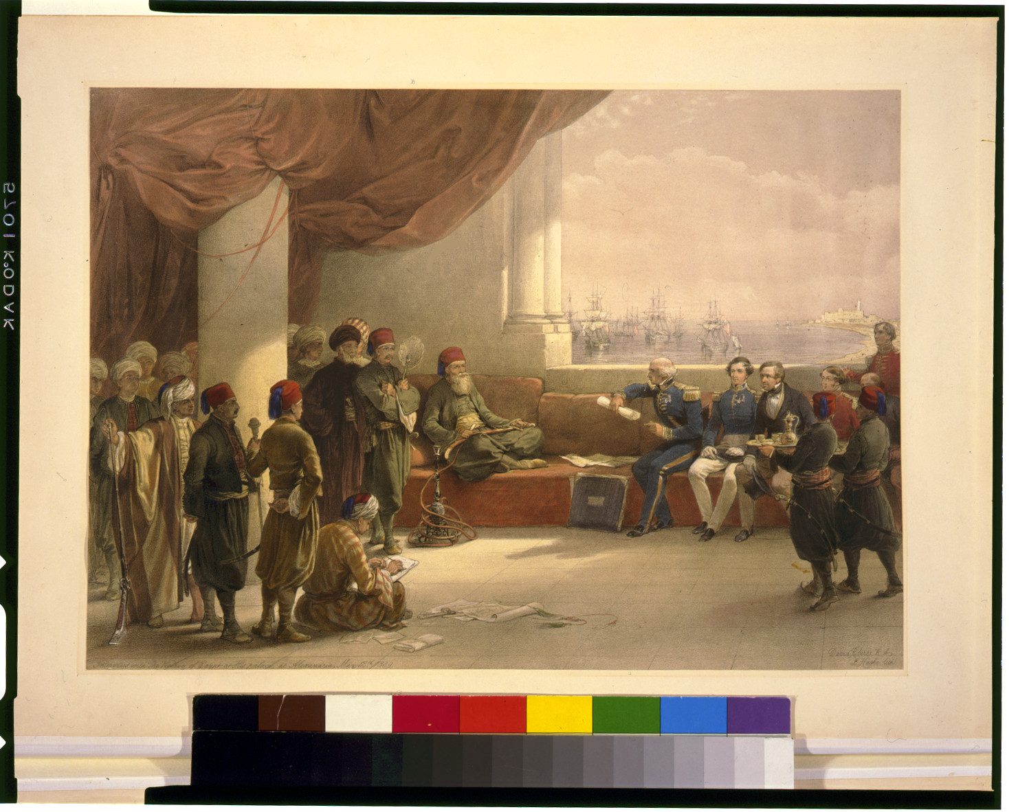Interview with the Viceroy of Egypt at his palace at Alexandria / David Roberts, R.A., [published between 1846 and 1849] — antique lithograph