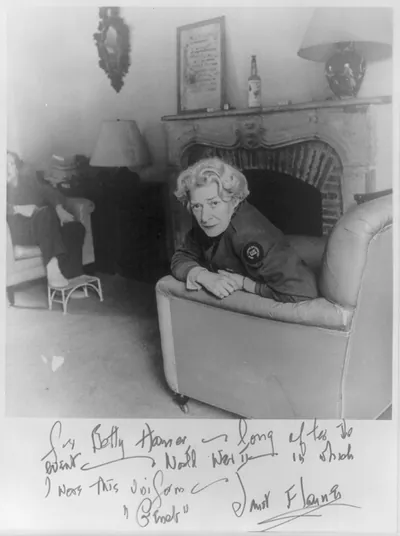 Antique Portrait - Janet Flanner, Genet of the New Yorker - seated