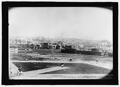 Baseball game early view, Wash., D.C.