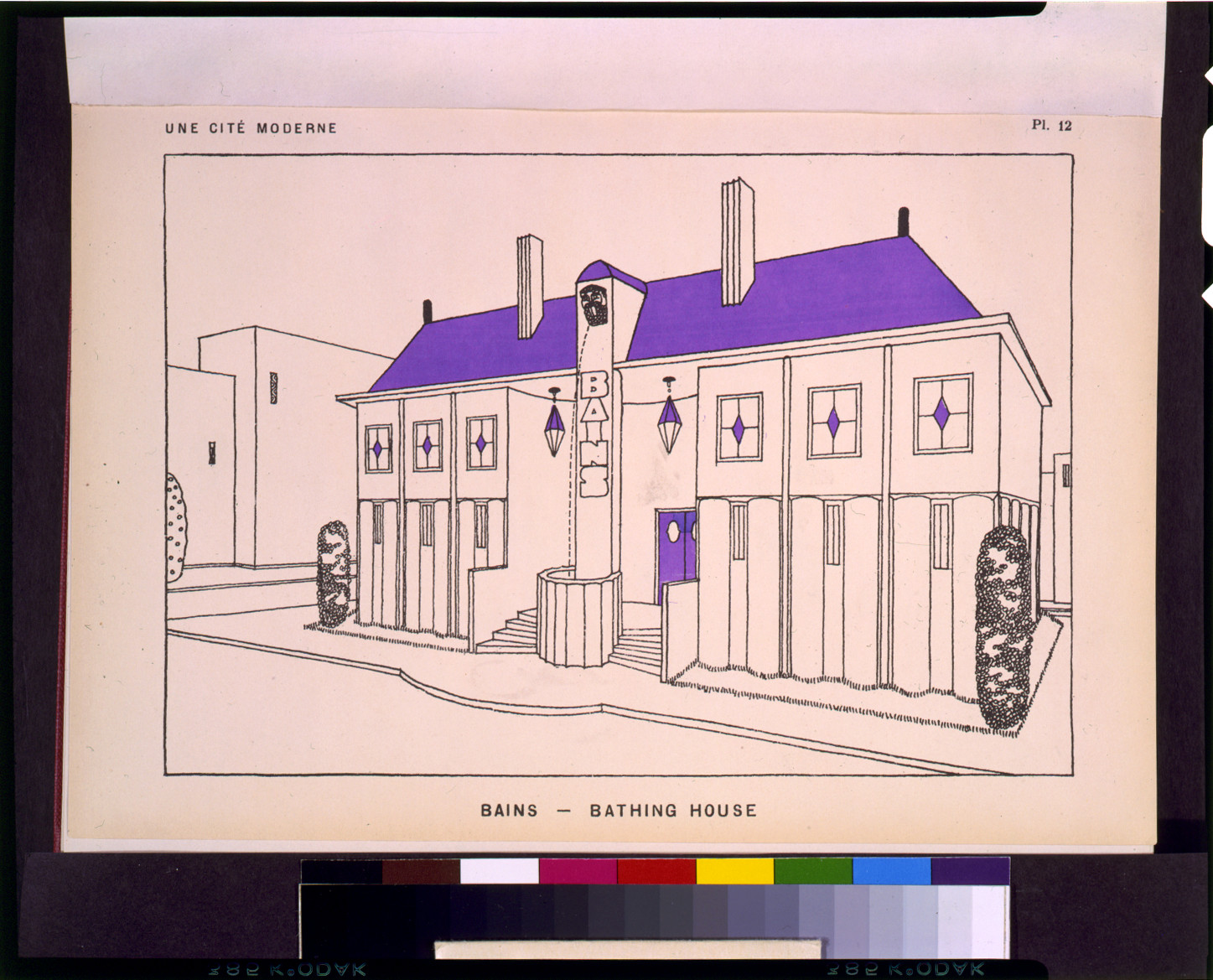 Bains - bathing house / RMS., London : Benn Brothers Ltd., [1922] — antique lithograph