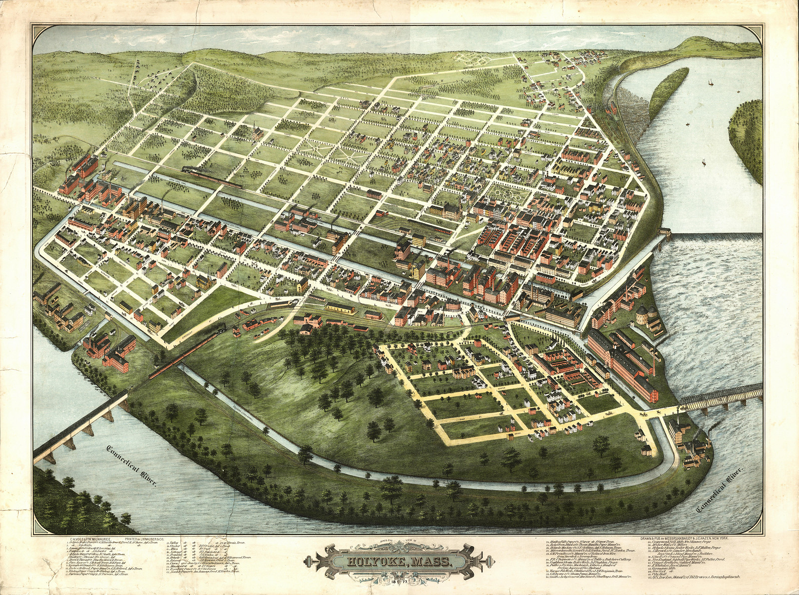 Holoyoke, Massachusetts, 1877, 1877 — antique map