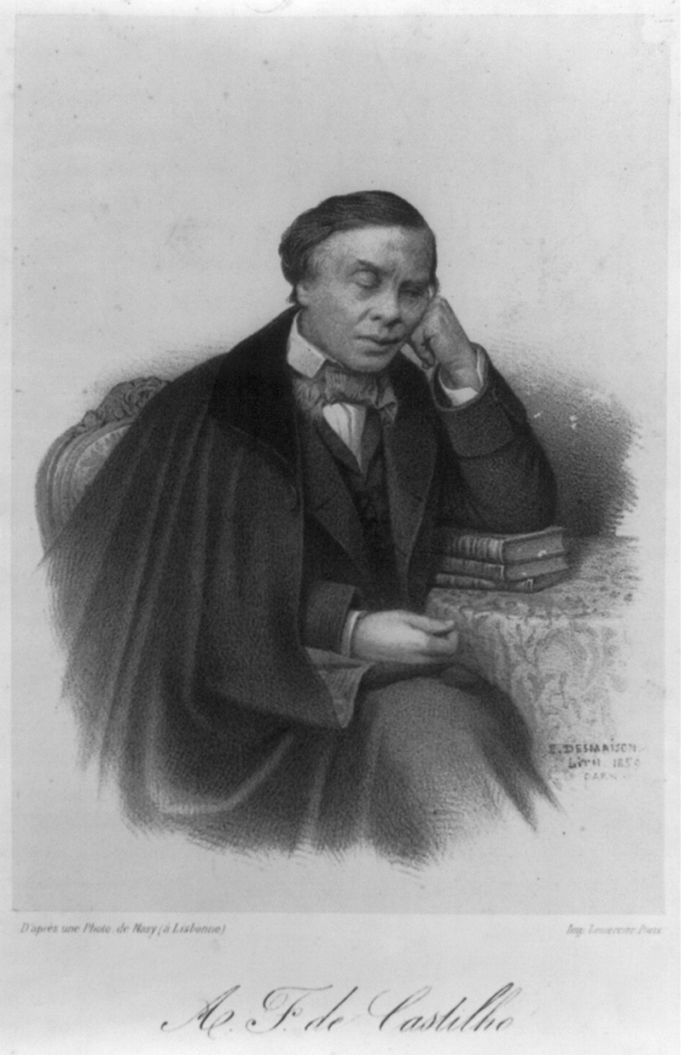 Antonio Feliciano de Castilho, 1800-1875, 1850 — antique lithograph