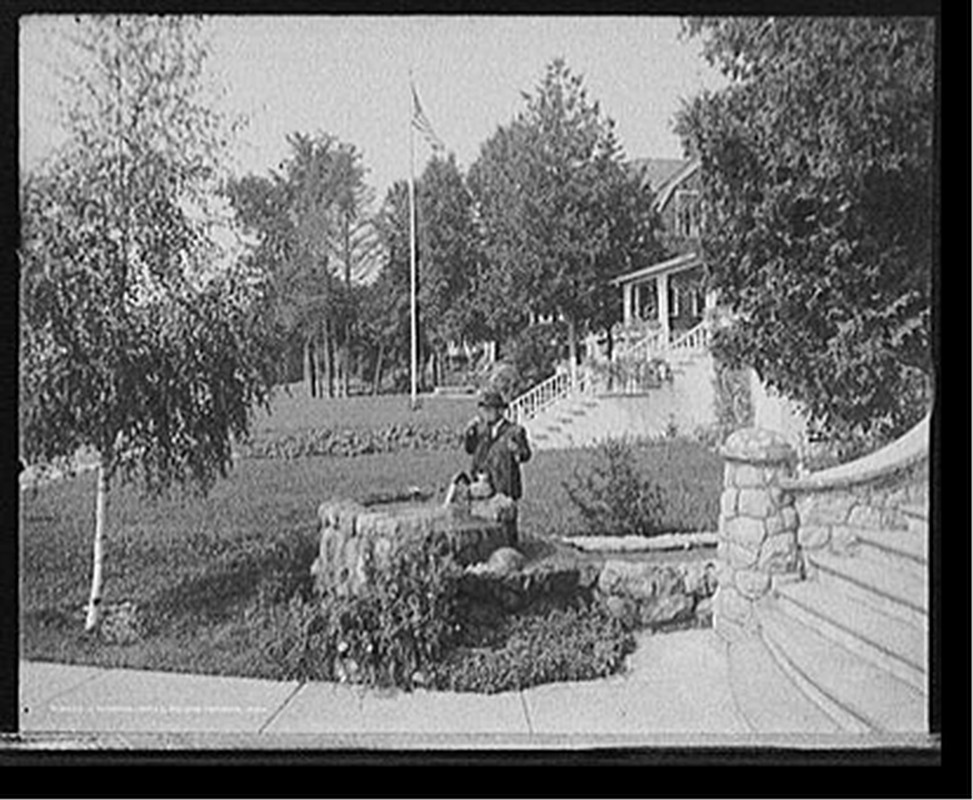A Flowing well, Wequetonsing, Mich., c1906. — historic photograph