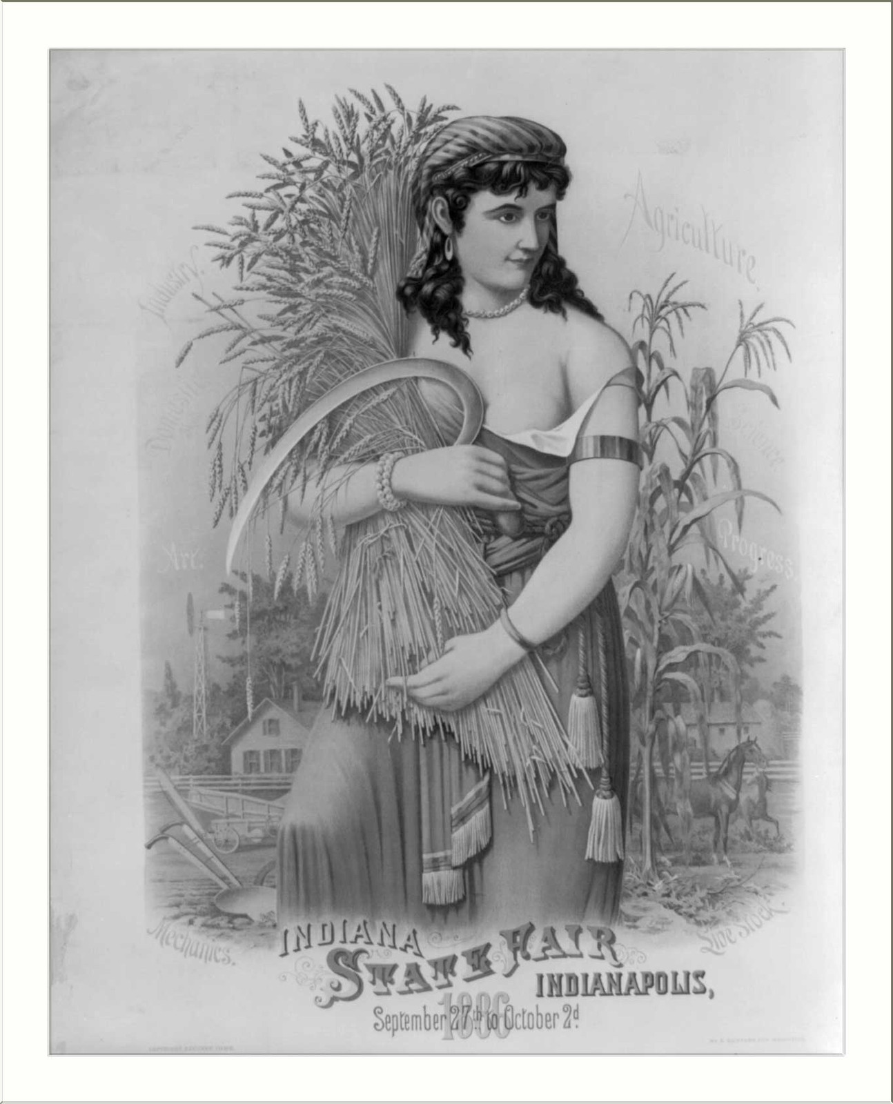 Indiana State Fair Indianapolis September 27th to October 2d 1886, c1886 July 27. — historic print