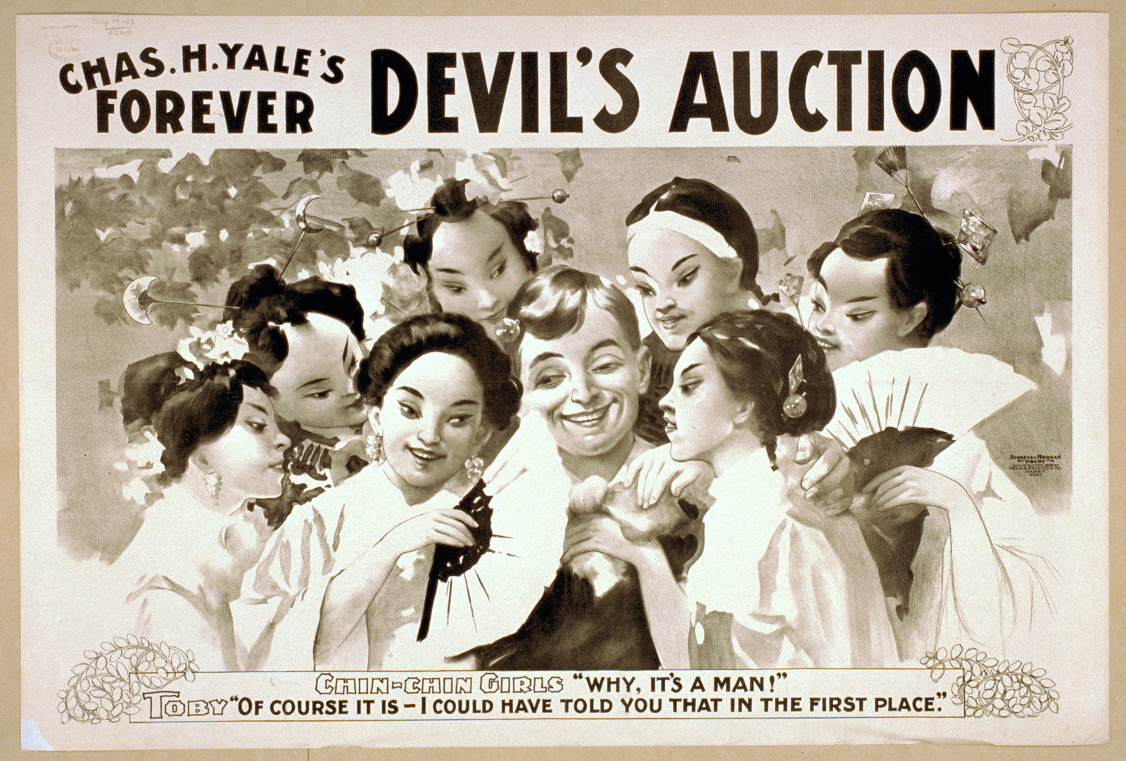 Chas. H. Yales forever Devils auction, 1899 — vintage poster