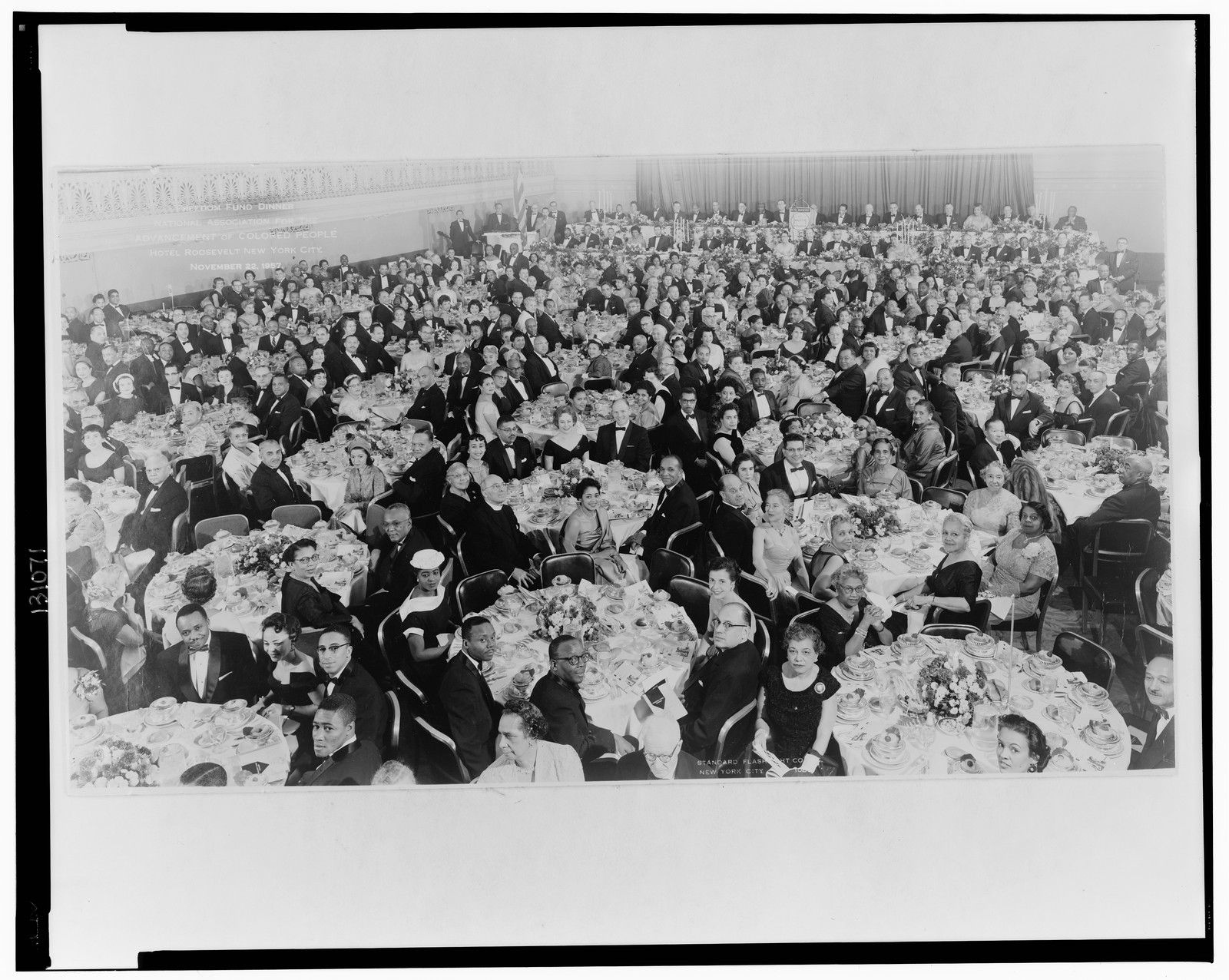 Freedom Fund Dinner, National Association for the Advancement of Colored People, Hotel Roosevelt, New York City, November 22, 1957 / Standard Flashlight Co. Inc., New York City., 1957 Nov. 22. — historic photograph