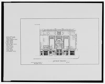 [Orpheum Theatre, Lafayette Boulevard corner of Sheby St., Detroit, Michigan] / AFD 1924.