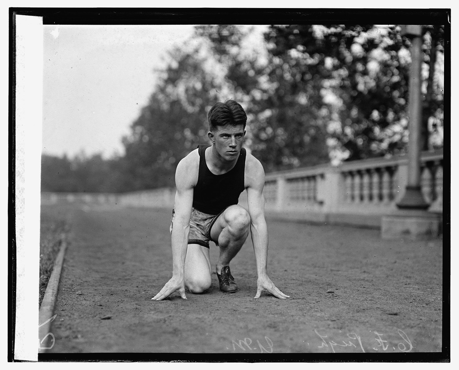 So. Atlantic champ 1925, C.T. Pugh, Md. State, 1925 — historic photograph