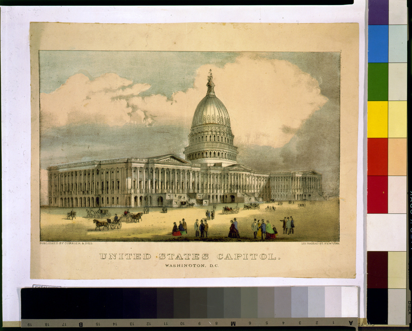 United States Capitol, Washington, D.C., New York : Published by Currier & Ives, 125 Nassau St., [between 1872 and 1874] — antique lithograph
