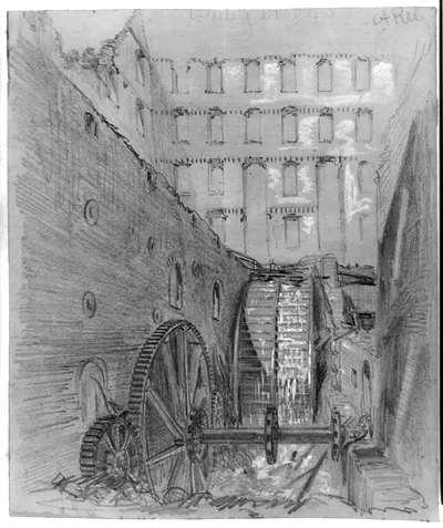 [Ruins of the water wheel in Gallego Flour Mills, Richmond, Va.]