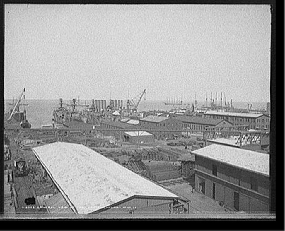 General view of the shipyard, Newport News, Va., c1905. — historic photograph