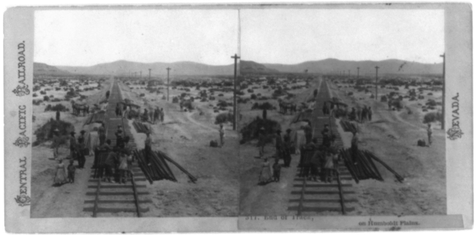 End of track, on Humboldt Plains, Sacramento, Calif. : Golden State Photographic Gallery, [between 1865 and 1869] — historic photograph