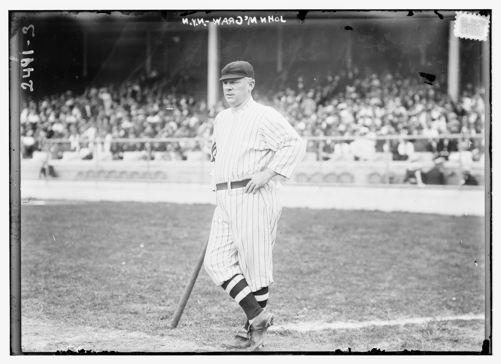 John McGraw, New York NL, at Polo Grounds, NY (baseball), [1912] — historic photograph
