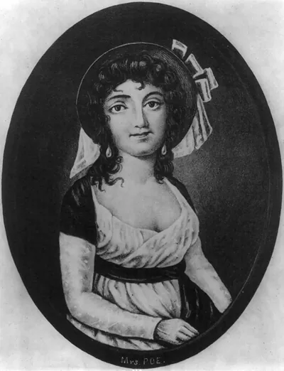 [Elizabeth Arnold Hopkins Poe, half-length portrait, facing front]