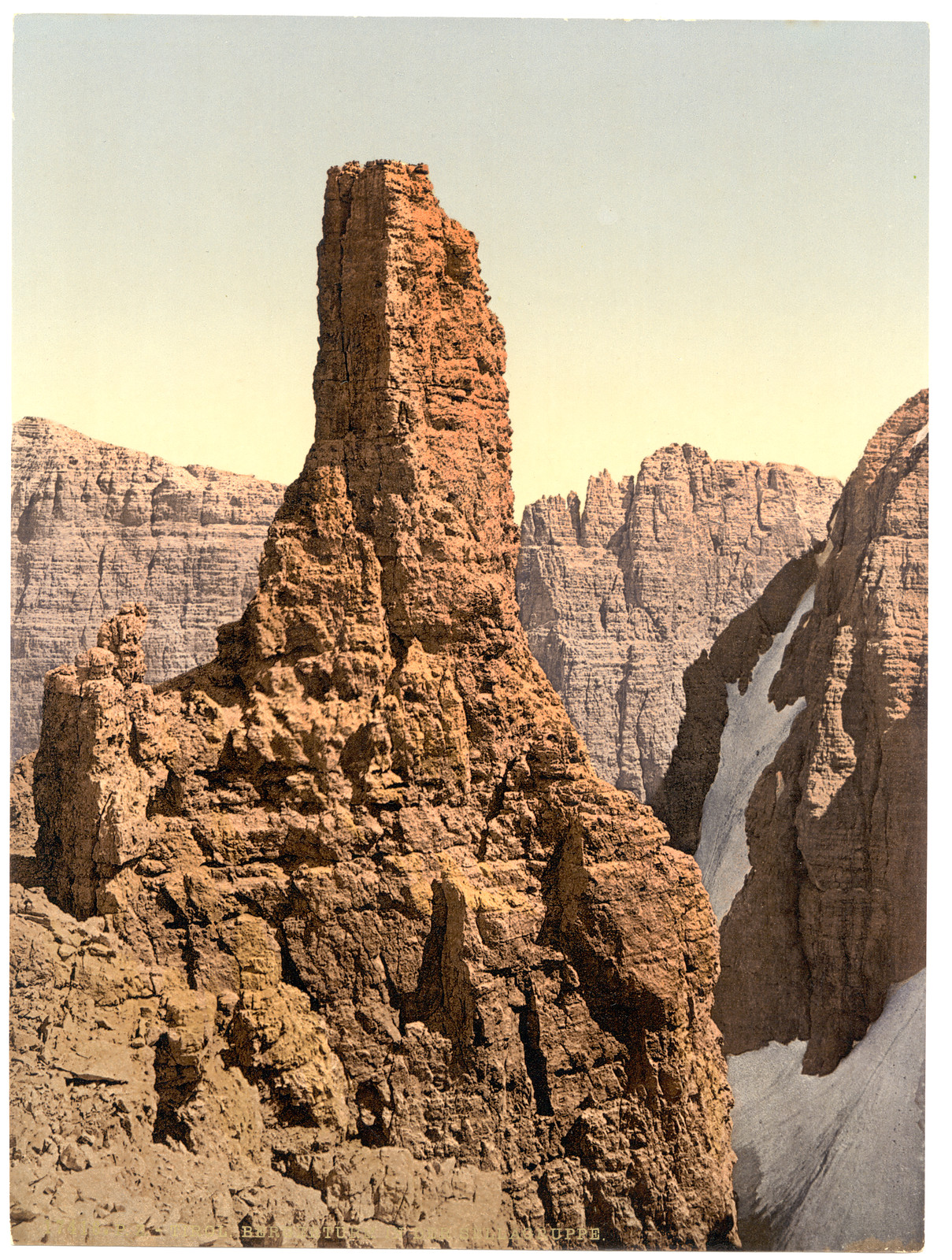 Sella Group Bergerturm Tyrol Austro-Hungary, [between ca. 1890 and ca. 1900]. — historic print