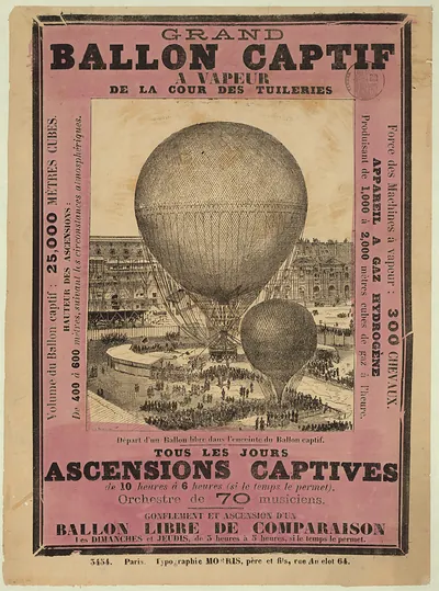 Grand Ballon Captif à Vapeur de la Cour des Tuileries