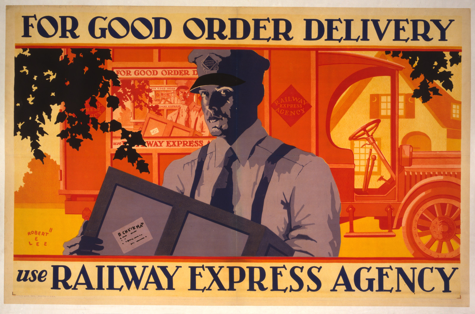 For good order delivery use Railway Express Agency / Robert E. Lee., N[ew] Y[ork] : Carey & Sons Lith., 1929. — vintage poster