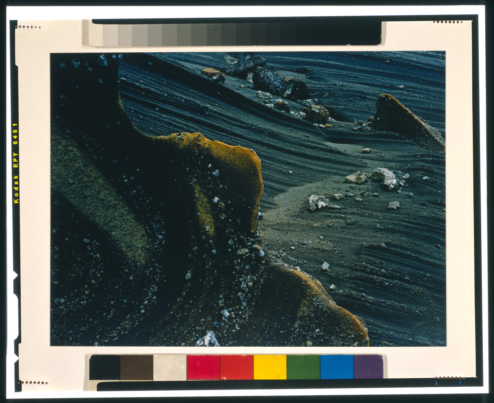 Wind eroded volcanic ash - Kleifarvatn, 1975 — historic photograph