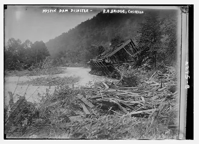 Austin Dam Disaster - RR Bridge, Costello