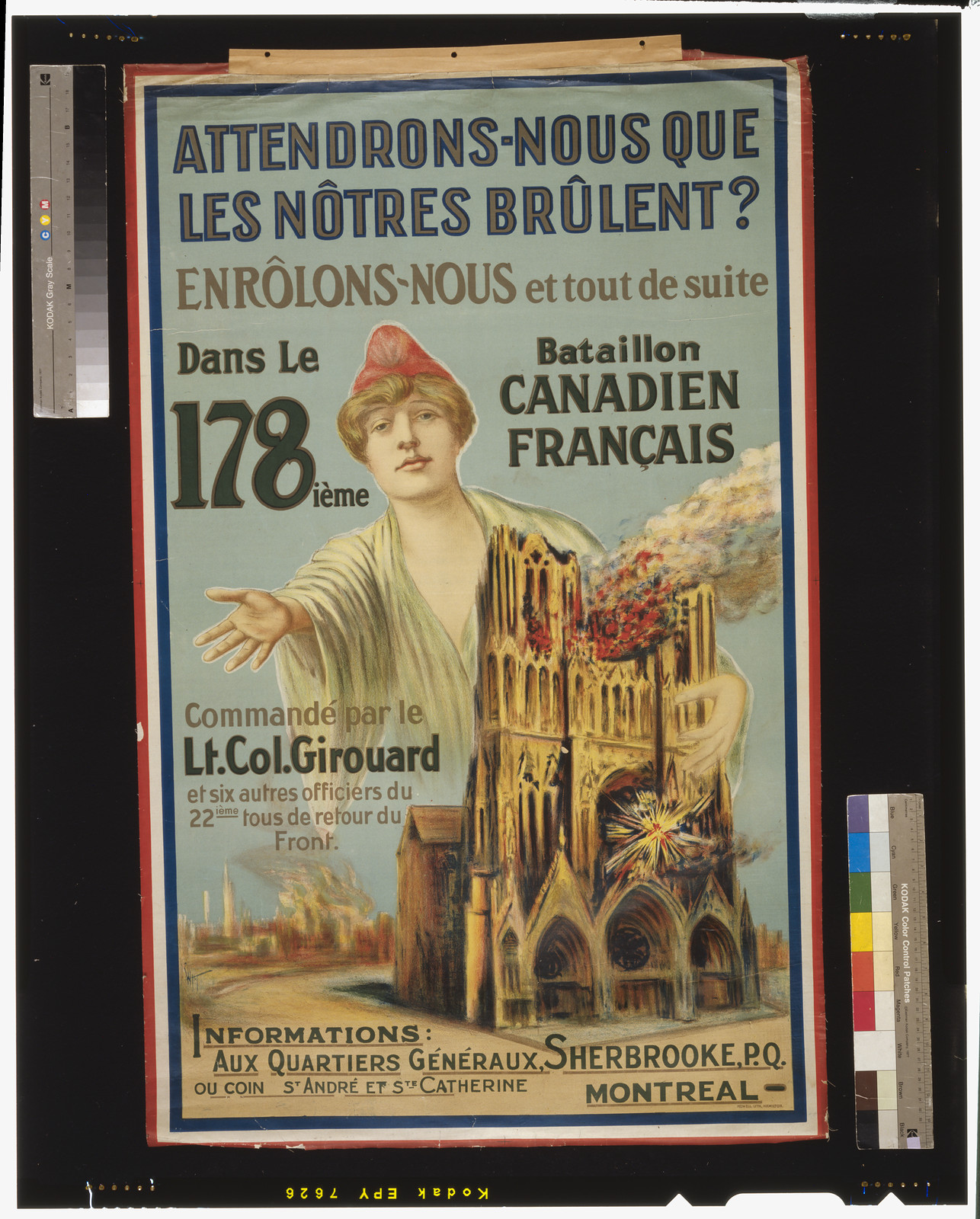 Attendrons-nous que les nôtres brûlent? Enrôlons-nous et tout de suite, 1915 — historic image