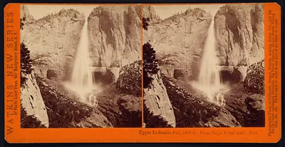 Upper Yosemite Fall 1600 ft. from Eagle Point Trail.
