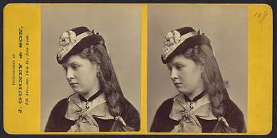 [Minnie Conway, head-and-shoulders portrait, wearing hat, facing left] / photographed by J. Gurney & Son, 5th Ave., cor. 16th St., New York.