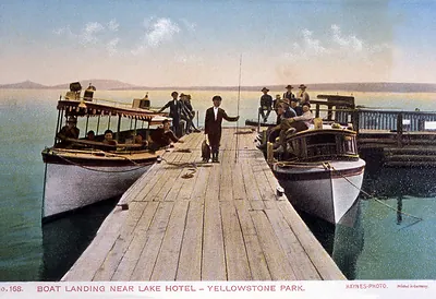 Yellowstone Lake Boats Postcard-Haynes