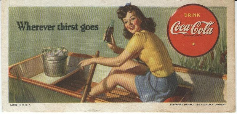 Wherever thirst goes, Coca-Cola advertisement, 1942 — historic image