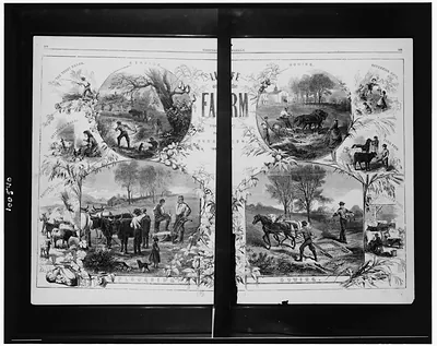Life on the farm / drawn by Herrick, 1867.