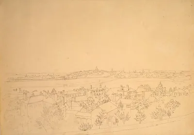 Boston, Charlestown & Bunker Hill as seen from the fort at Roxbury, 1828