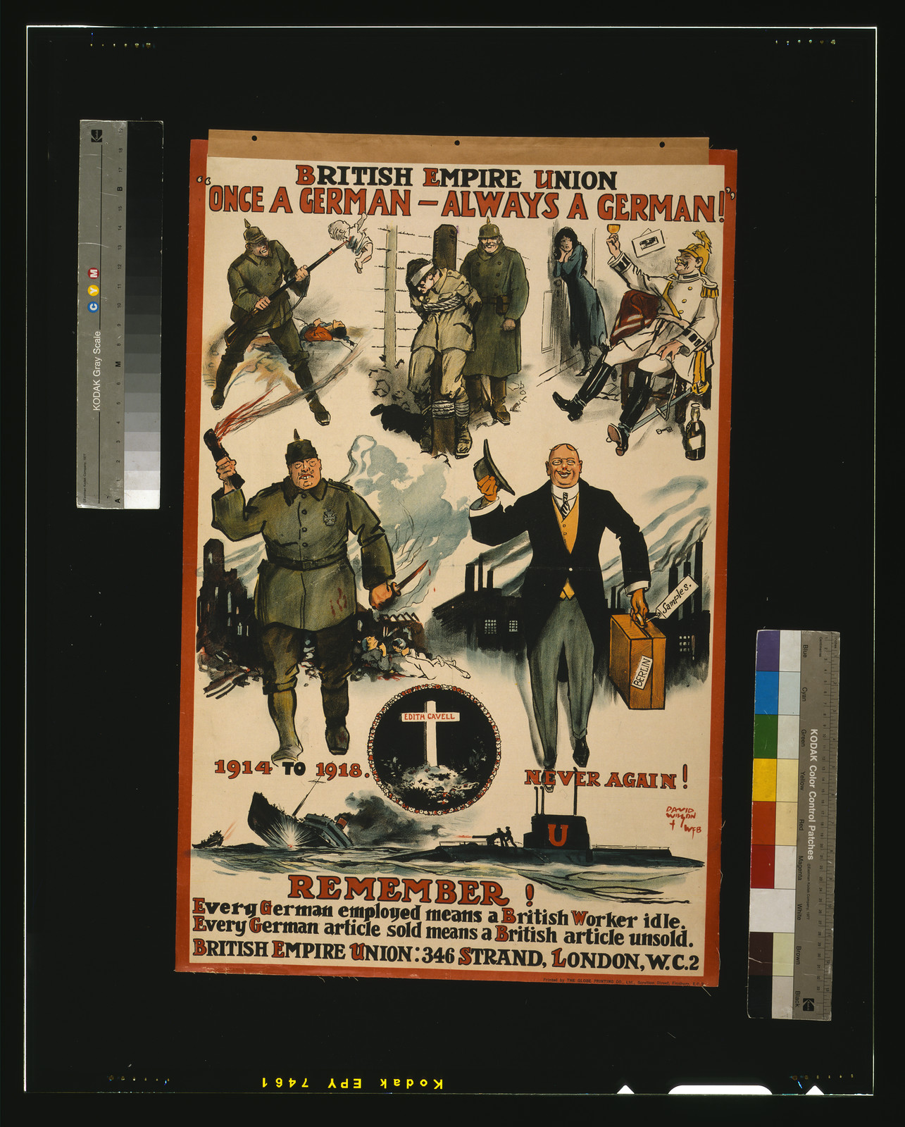 British Empire Union. Once a German, 3g11170_BritishEmpireUnionOnceaGermana.tif — vintage poster